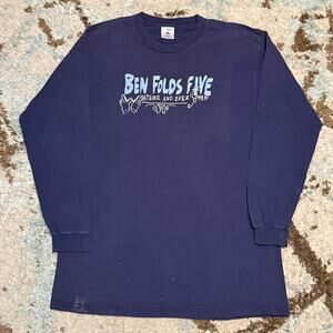 1998 Ben Folds Five Whatever and Ever Amen Longsleeve Shirt Size Large Band Tee